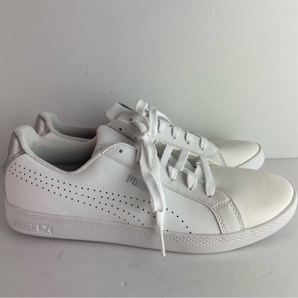 Puma SoftFoot NWOT White Leathers Sneakers - Picture 4 of 9